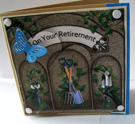 Gardening Retirement Fan Pyramage Topper by SYLVIA Chapman