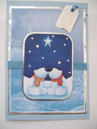 Christmas Snowflakes in Blue Background Paper by SYLVIA Chapman