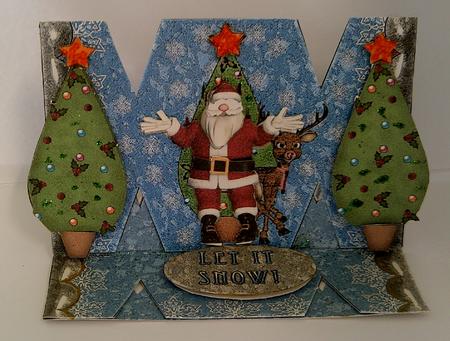Santa Cracker Easel Card Kit by SYLVIA Chapman
