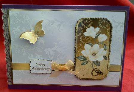 White Magnolias & Butterfly Golden Wedding by SYLVIA Chapman