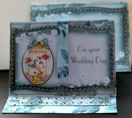 Lovebirds Aqua Wedding Day Easel Book Kit by SYLVIA Chapman
