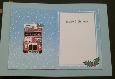 Xmas Santa Express A5 the Brown Family Matching A5 Insert by SYLVIA Chapman