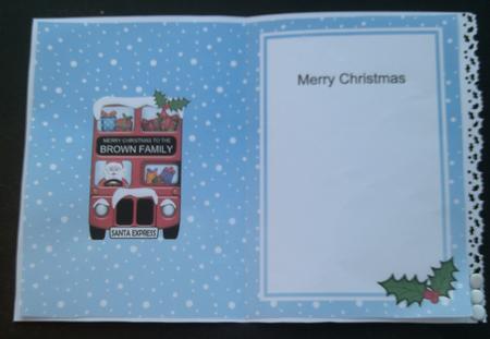 Xmas Santa Express A5 the Brown Family Matching A5 Insert by SYLVIA Chapman