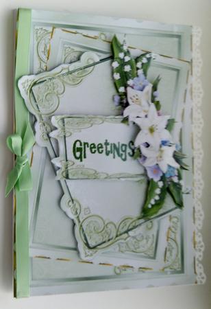 Lily of the Valley Bouquet Card Front Topper and Decoupage by SYLVIA Chapman