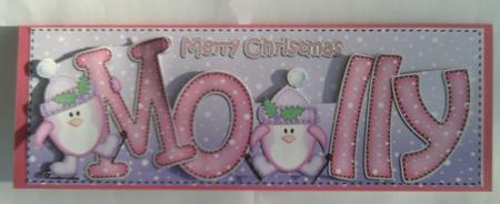 Xmas Large Dl Molly Quick Card N 3D Decoupage by SYLVIA Chapman