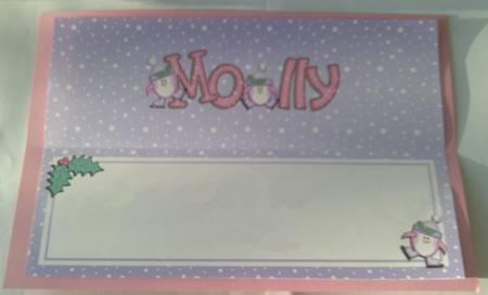 Xmas Molly Matching Large Dl Insert by SYLVIA Chapman