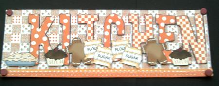 Room Sign - Kitchen in Orange by SYLVIA Chapman