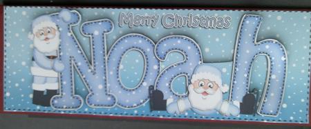 Large Dl Xmas Noah Quick Card N Decoupage by SYLVIA Chapman