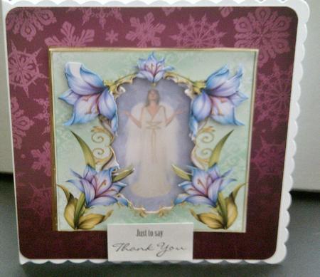 Angel in Floral Frame + Extra Frame & Decoupage by SYLVIA Chapman