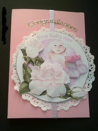 New Baby Girl Plate & Stand by SYLVIA Chapman