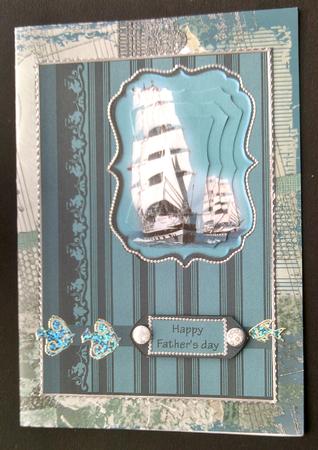 Ships Ahoy Card Front by SYLVIA Chapman