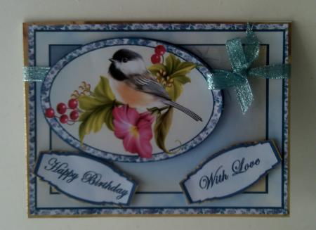 Blue Tit Quick Card by SYLVIA Chapman