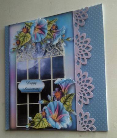 Enchanted Morning Glory Window & Extra Plaque by SYLVIA Chapman