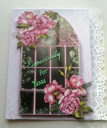 Enchanted Glory Rose Window & Extra Plaque by SYLVIA Chapman
