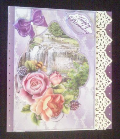 English Roses and Waterfall by SYLVIA Chapman