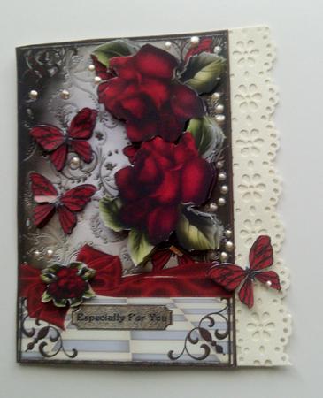 Red Roses & Butterflies by SYLVIA Chapman