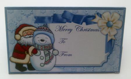 Christmas Money Wallet Envelope Santa Hugs by SYLVIA Chapman