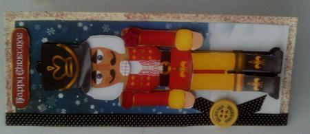 Nutcracker Christmas Step by Step Large Dl Card by SYLVIA Chapman