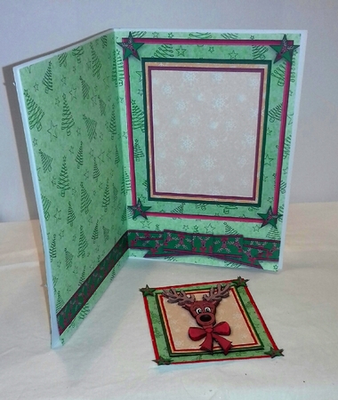 Reindeer's Merry Christmas A5 Decoupage Mini Kit by Sylvia Sprot