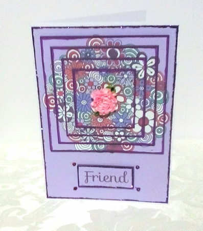 Lilac Flower Cloud Card by Sylvia Sprot