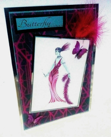 Art Deco Butterfly Pink by Sylvia Sprot
