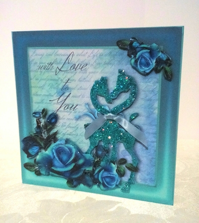 Kissing Giraffes Love Card by Sylvia Sprot