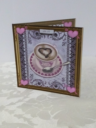 Cup of Love Decoupage Topper by Sylvia Sprot
