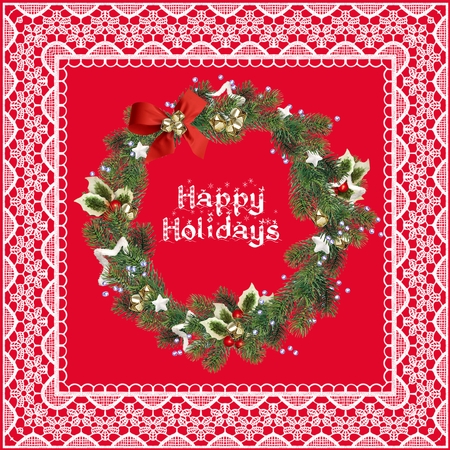 Lace Borders Paper Pack 5 (Christmas Colors) by Taina Kankare