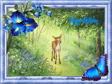 Bluebells 2 Original art for designer resources or card toppers by Taina Kankare