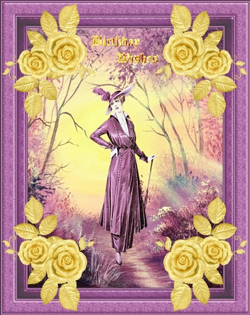 Purple Dawn Original art for designer resources or card toppers by Taina Kankare