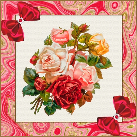 Marble Pattern 8x8ins 12 x Frames Kit  by Taina Kankare