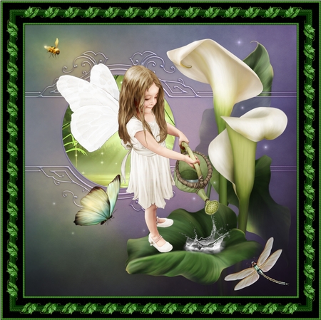 Forest Fairy Evie White Decoupage Sheet by Taina Kankare