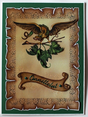 Eagle on Parchment Topper 1 by Taina Kankare
