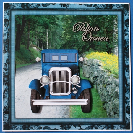 Old Blue Truck Decoupage by Taina Kankare