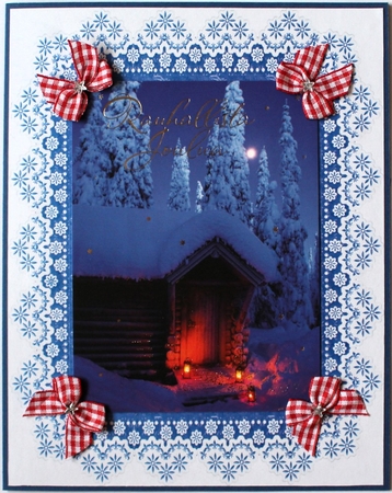 Christmas Trees Lace Frames by Taina Kankare