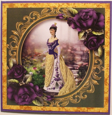Victoriana in Purple & Gold 8x8 Quick Topper by Taina Kankare