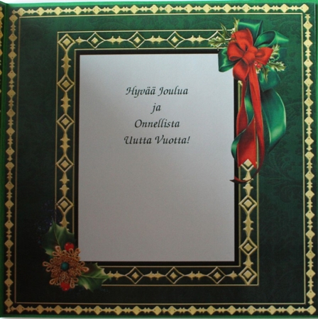 Green & Gold 8x8 Christmas Insert by Taina Kankare