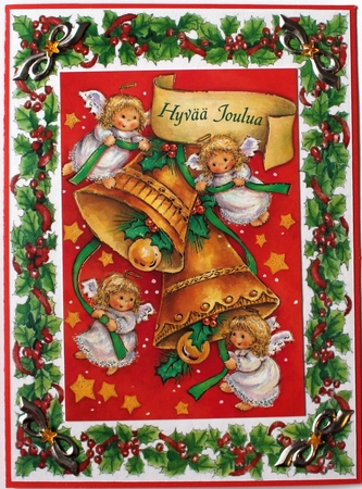 Pretty Holly and Berries A5 Insert by Taina Kankare
