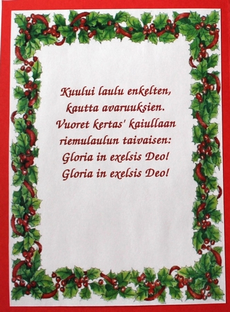 Pretty Holly and Berries A5 Insert by Taina Kankare