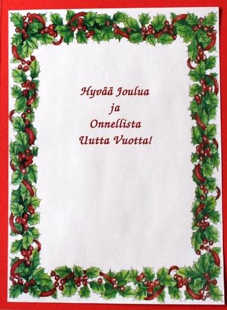 Pretty Holly and Berries A5 Insert by Taina Kankare