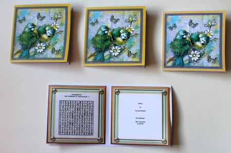 Birds and Butterfly Birthday or Get Well Insert by Taina Kankare