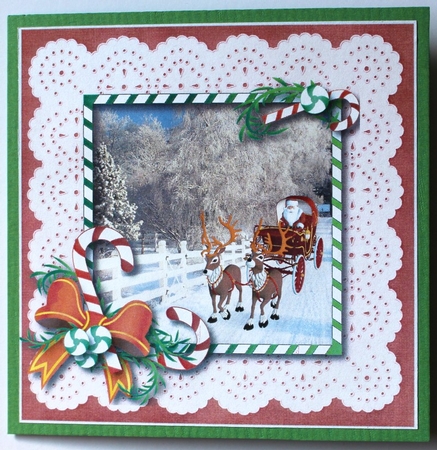 Christmas Candy Cane - Frames and Embellishments by Taina Kankare