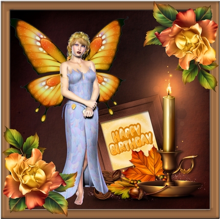 Golden Female Fairy with Golden Hair Poser Graphics by Taina Kankare