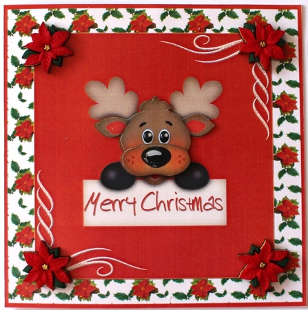 Reindeer Greetings Topper/Sentiment Clipart by Taina Kankare