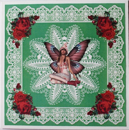 Lace Doilies and Red Roses  by Taina Kankare