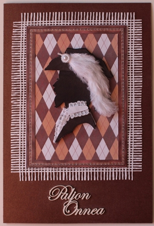 Dark Red, Tan & White Argyle Pattern A4 Size Background {VDC18} by Taina Kankare