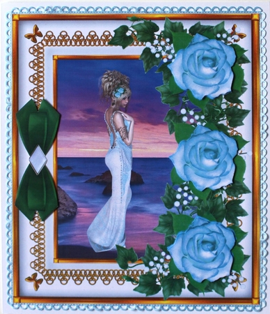 Rose Decoupage 12 by Taina Kankare