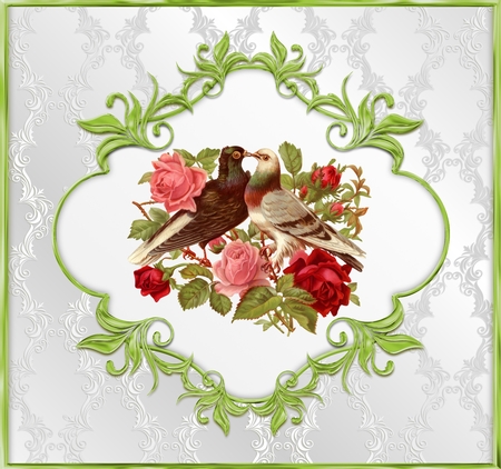 Vintage Style Romantic Clip-Art II by Taina Kankare