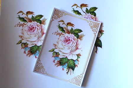 Soft Spring 6x8 with Gold Frame Inlay by Taina Kankare