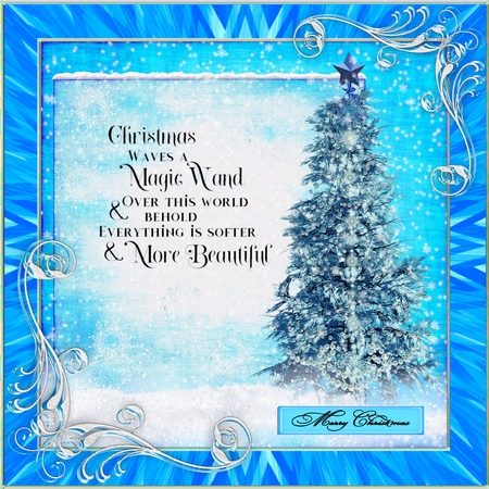 Christmas 3 Simply Silver Sentiment Tag by Taina Kankare